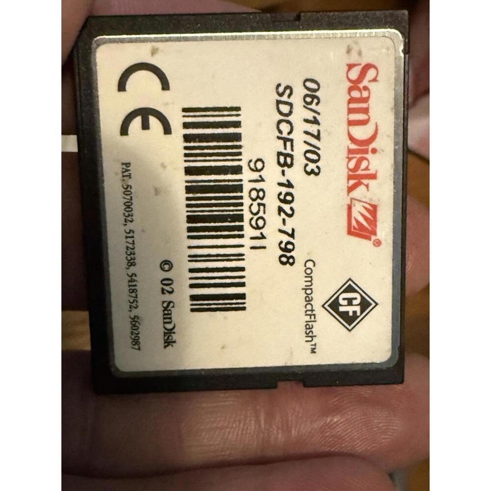 SanDisk SDCFB-192-798 128MB CompactFlash Card Industrial Grade
